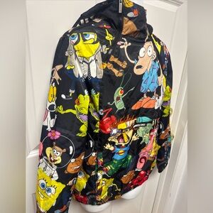 Men’s Members Only X Nickelodeon Jacket SpongeBob Rugrats Windbreaker Size Small